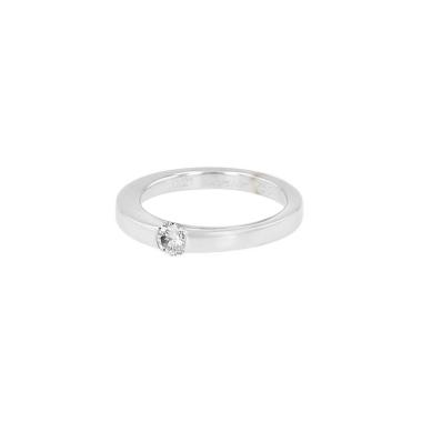 Bague solitaire Cartier en or blanc et diamant