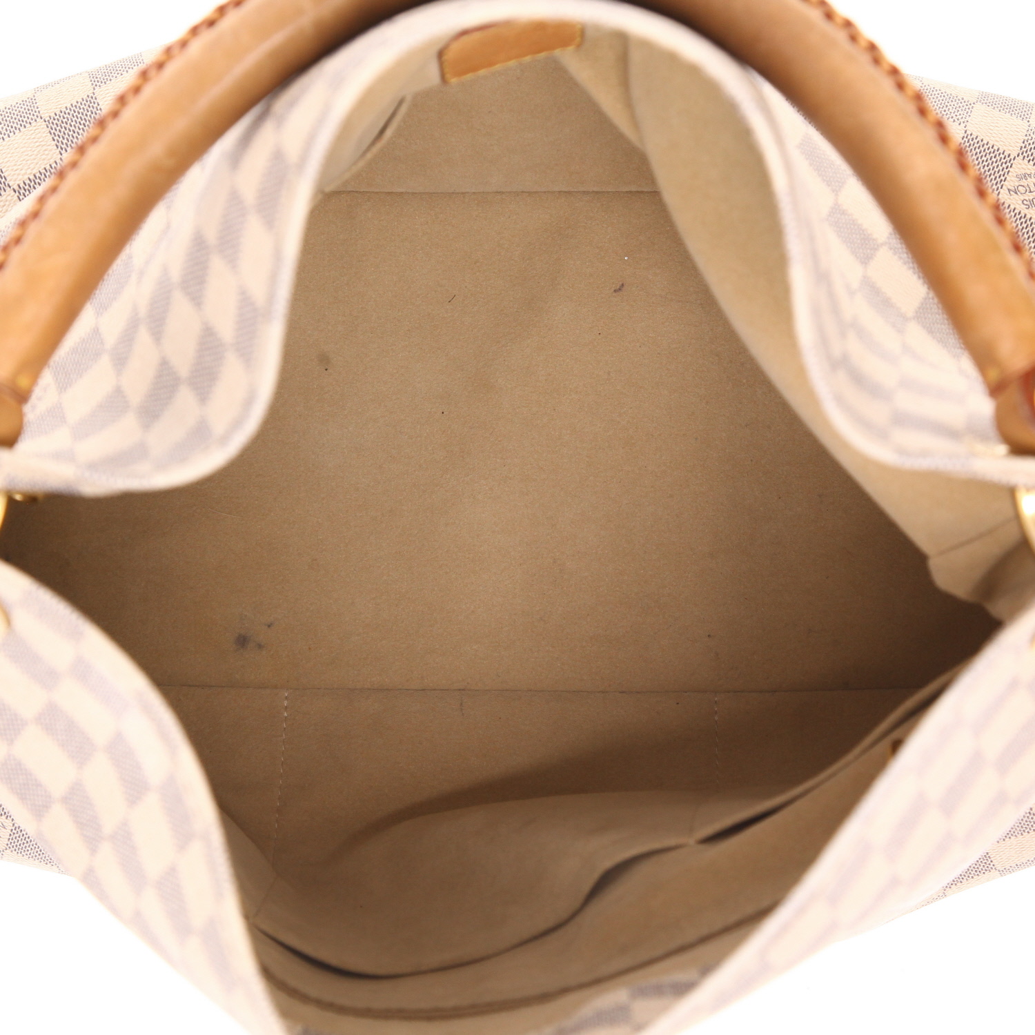Louis Vuitton Artsy handbag in azure Damier canvas and natural leather - Detail D3