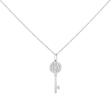 Collier Tiffany & Co Clé en platine et diamants