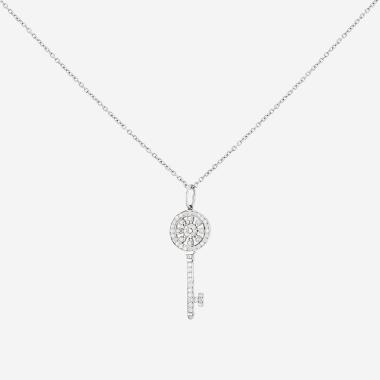 Collier Tiffany & Co Clé en platine et diamants