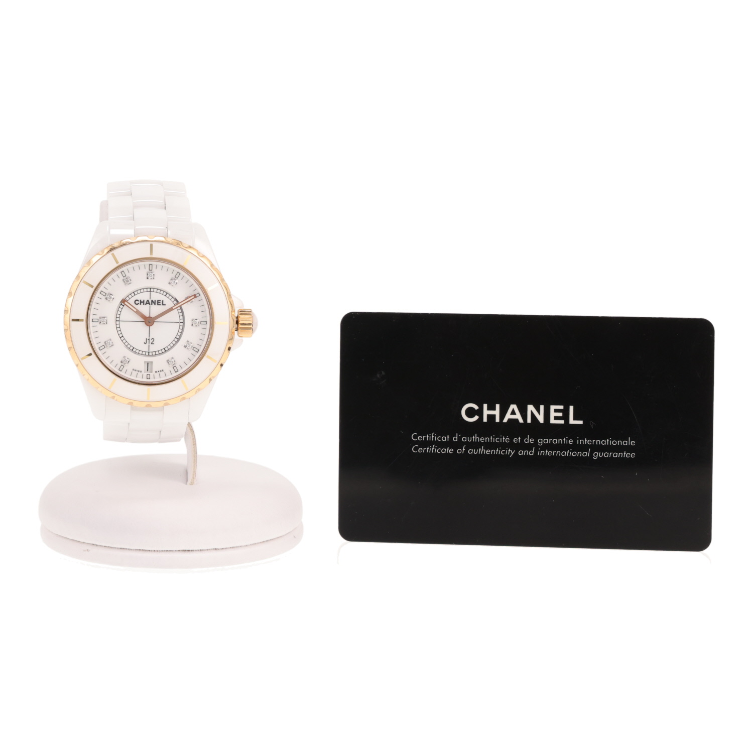 Orologio Chanel J12 in ceramica e oro giallo, intorno al 2009