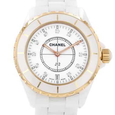 Orologio Chanel J12 in ceramica e oro giallo, intorno al 2009