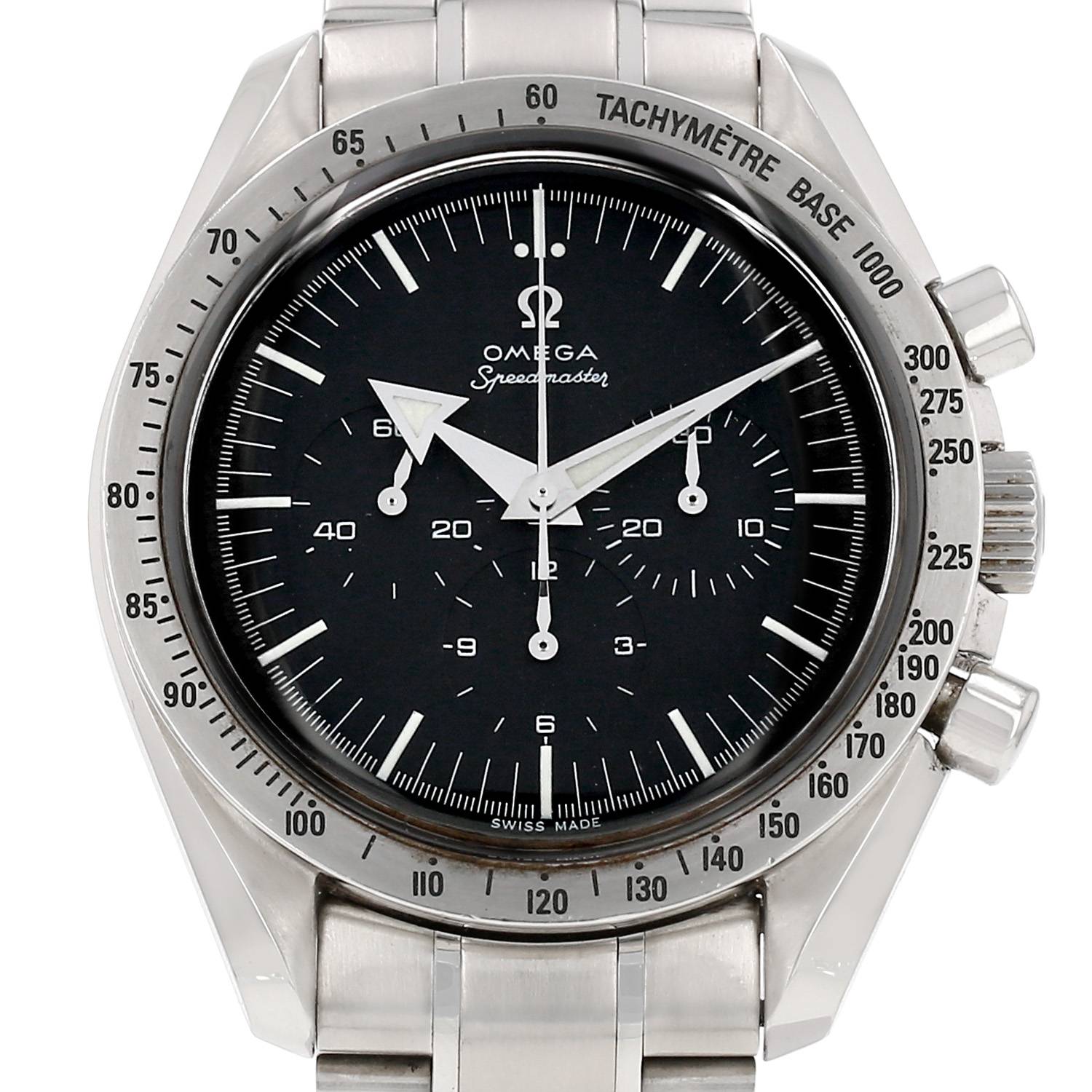 Montre Omega Speedmaster Broad Arrow en acier Vers 2000 Montre Omega Speedmaster Broad Arrow en acier Vers 2000