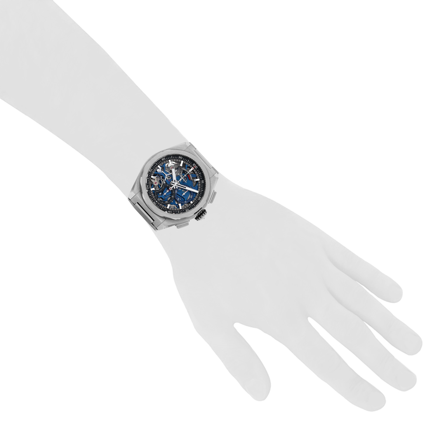 Zenith Defy El Primero watch in titanium, Ref: Zenith - 95.9002.9004  Circa 2021 - Detail D1