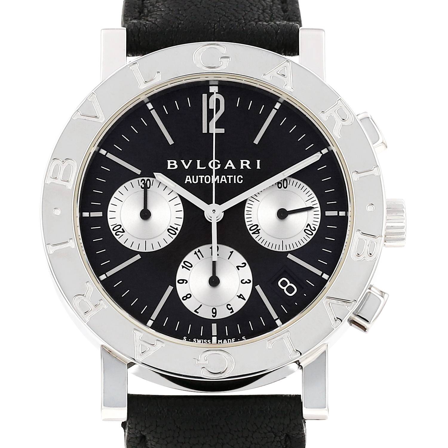 Montre Bulgari Bulgari Chrono en acier Ref: Bulgari - BB38SLCH Vers Montre Bulgari Bulgari Chrono en acier Ref: Bulgari - BB38SLCH Vers