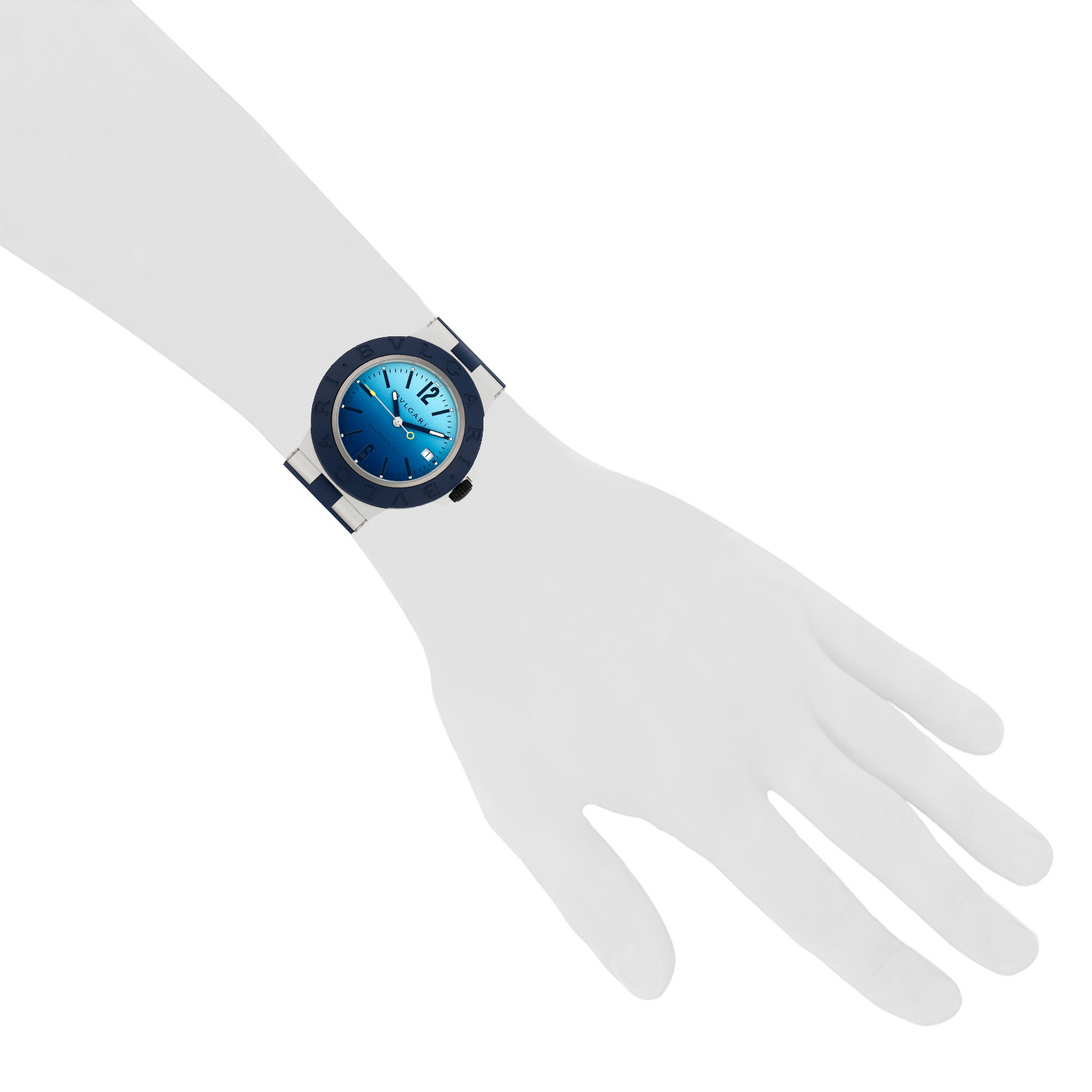 Montre Bulgari Diagono Capri Solotempo Edition Limitée en aluminium Vers 2023 - Detail D1