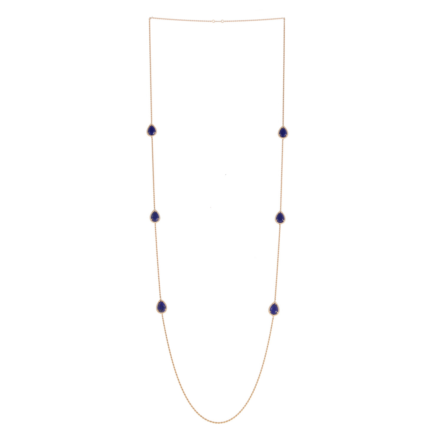 Collana lunga Boucheron “Serpent Bohème” in oro giallo, lapislazzuli e diamanti - Detail D2
