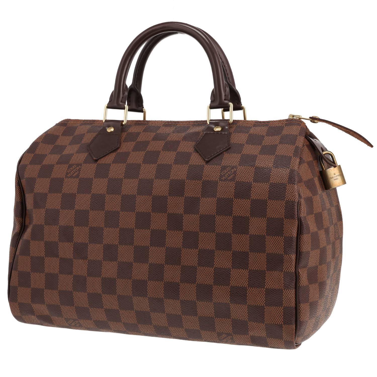 Louis Vuitton Speedy 30 Damier Ébène Cuir occasion