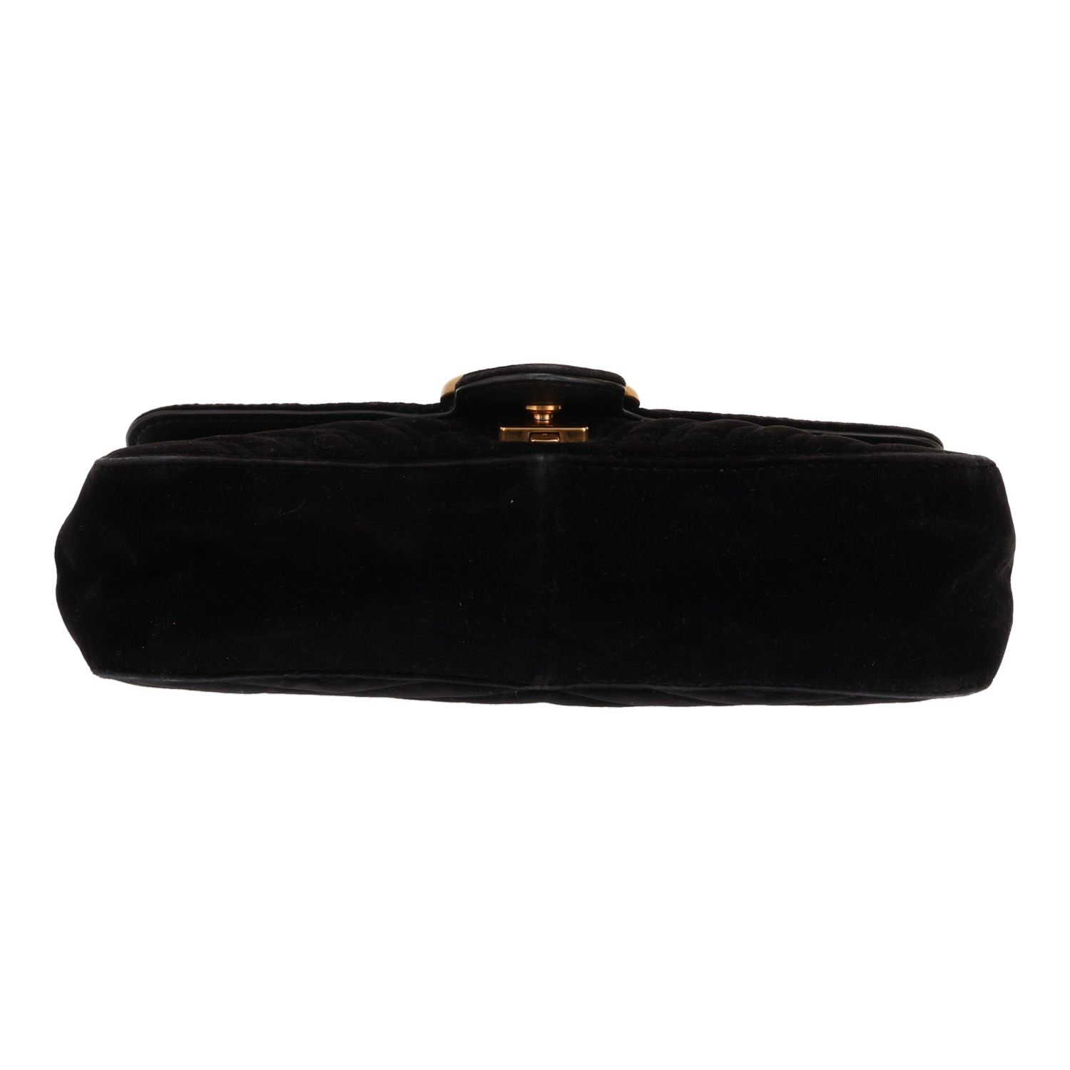Borsa a tracolla Gucci GG Marmont in velluto trapuntato nero - Detail D1