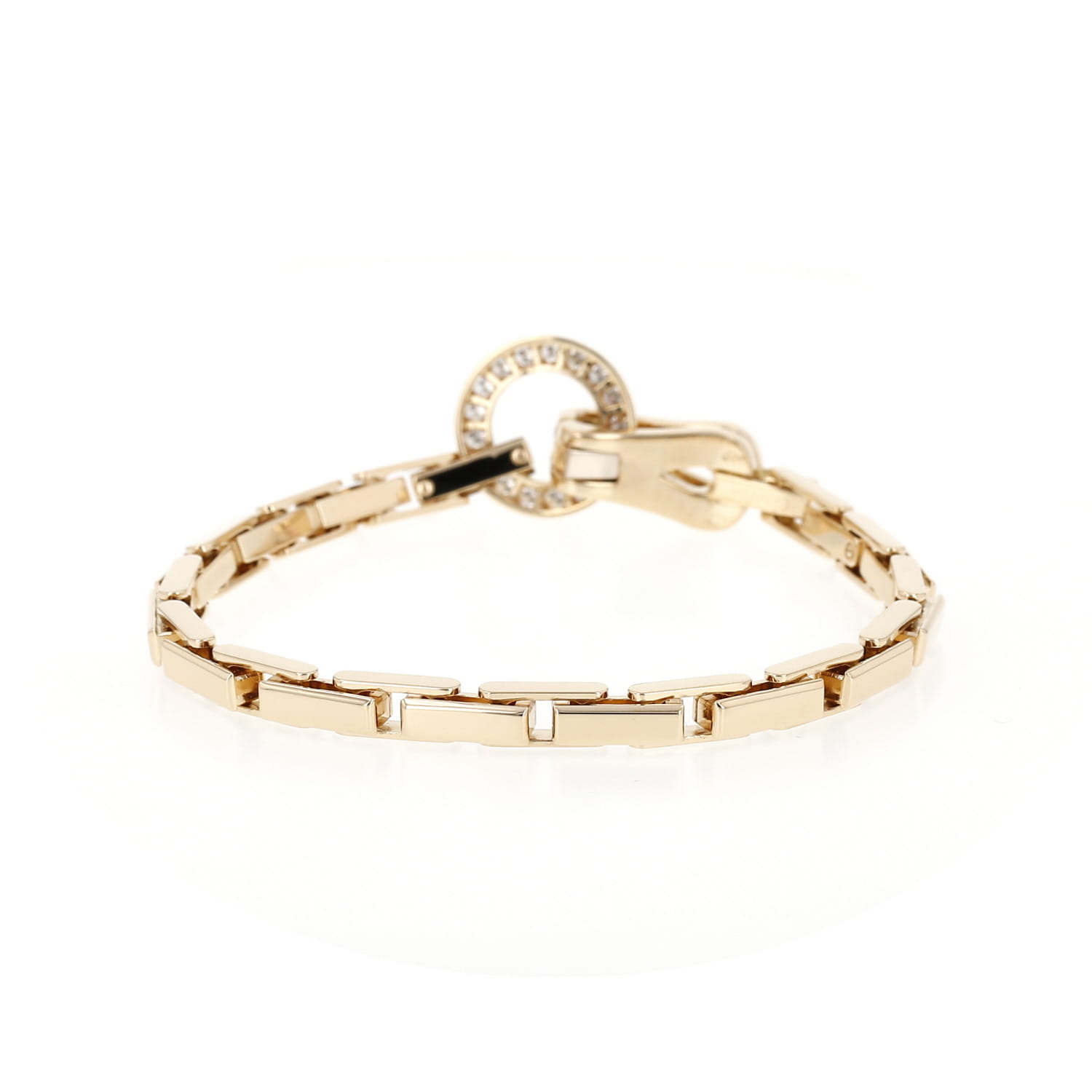 Bracelet Cartier Agrafe en or jaune et diamants - Detail D5