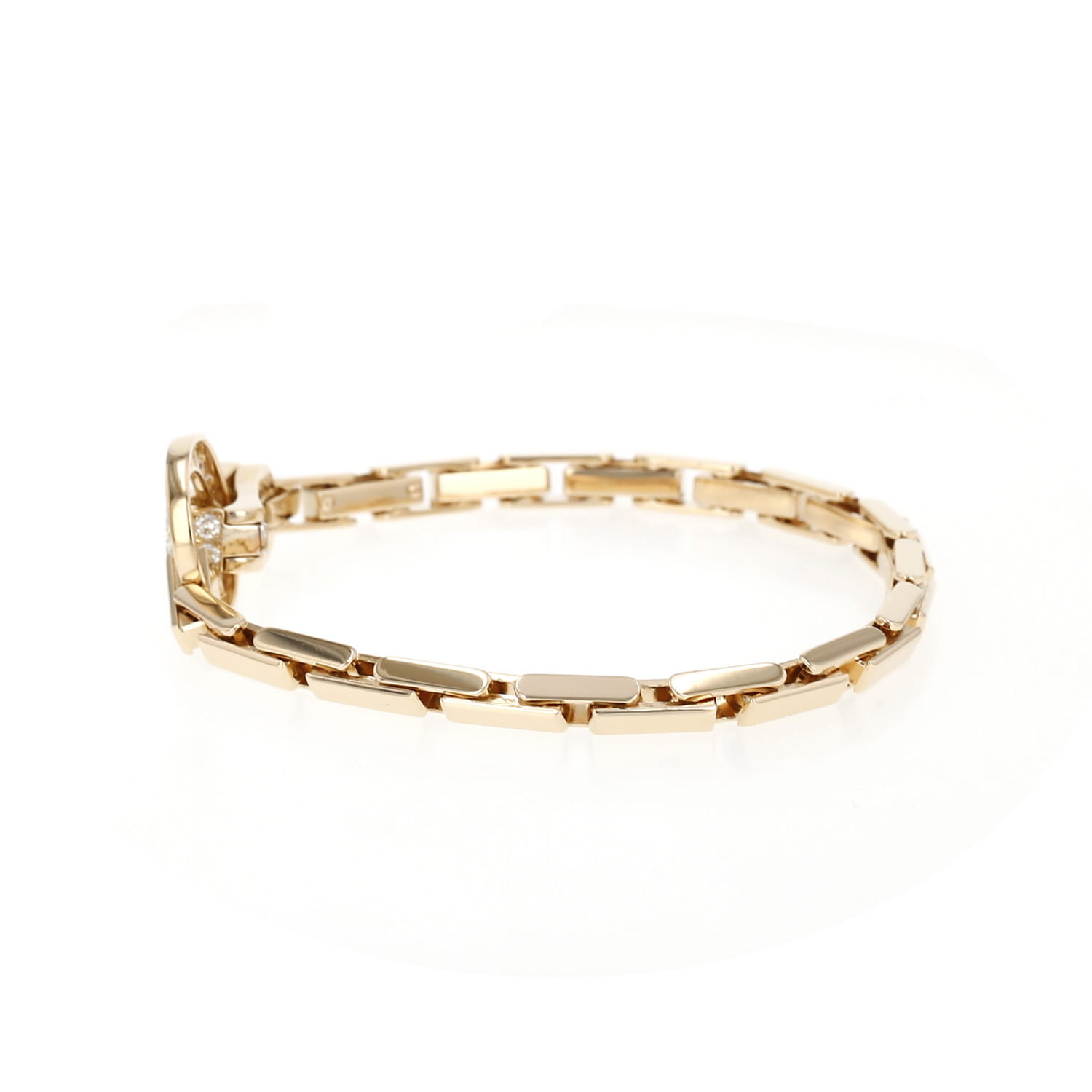 Pulsera Cartier Agrafe de oro amarillo y diamantes - Detail D6