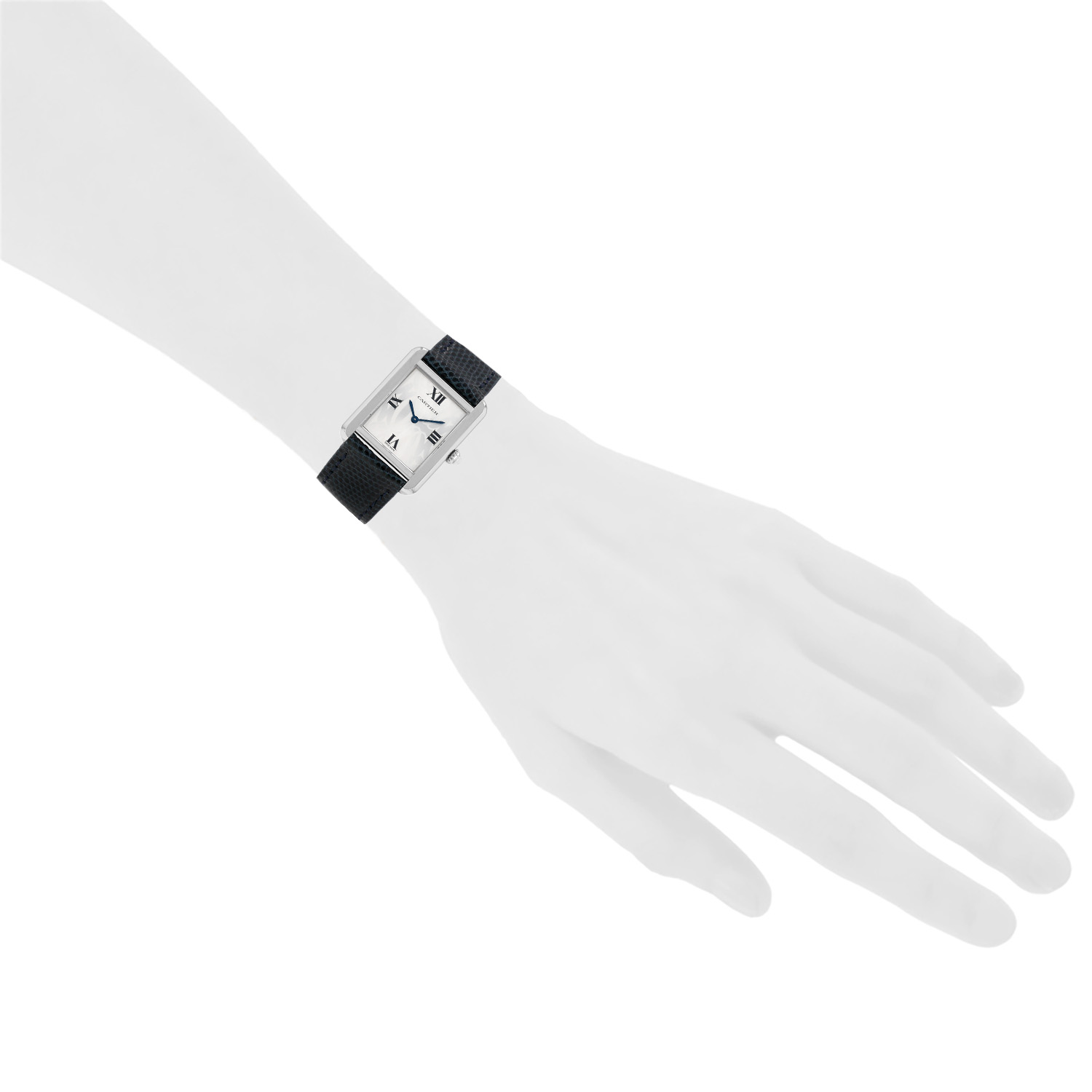 Reloj Cartier Tank Solo, modelo pequeño, de acero. Ref.: Cartier - 2716. Alrededor de 2010 - Detail D1