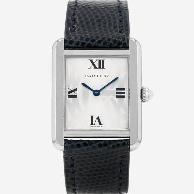 Montre Cartier Tank Solo petit modèle  en acier Ref: Cartier - 2716  Vers 2010