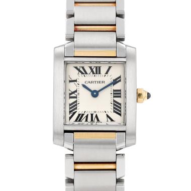 Orologio Cartier Tank Française, modello piccolo, in oro e acciaio, rif.: Cartier - 2384, intorno al 2000