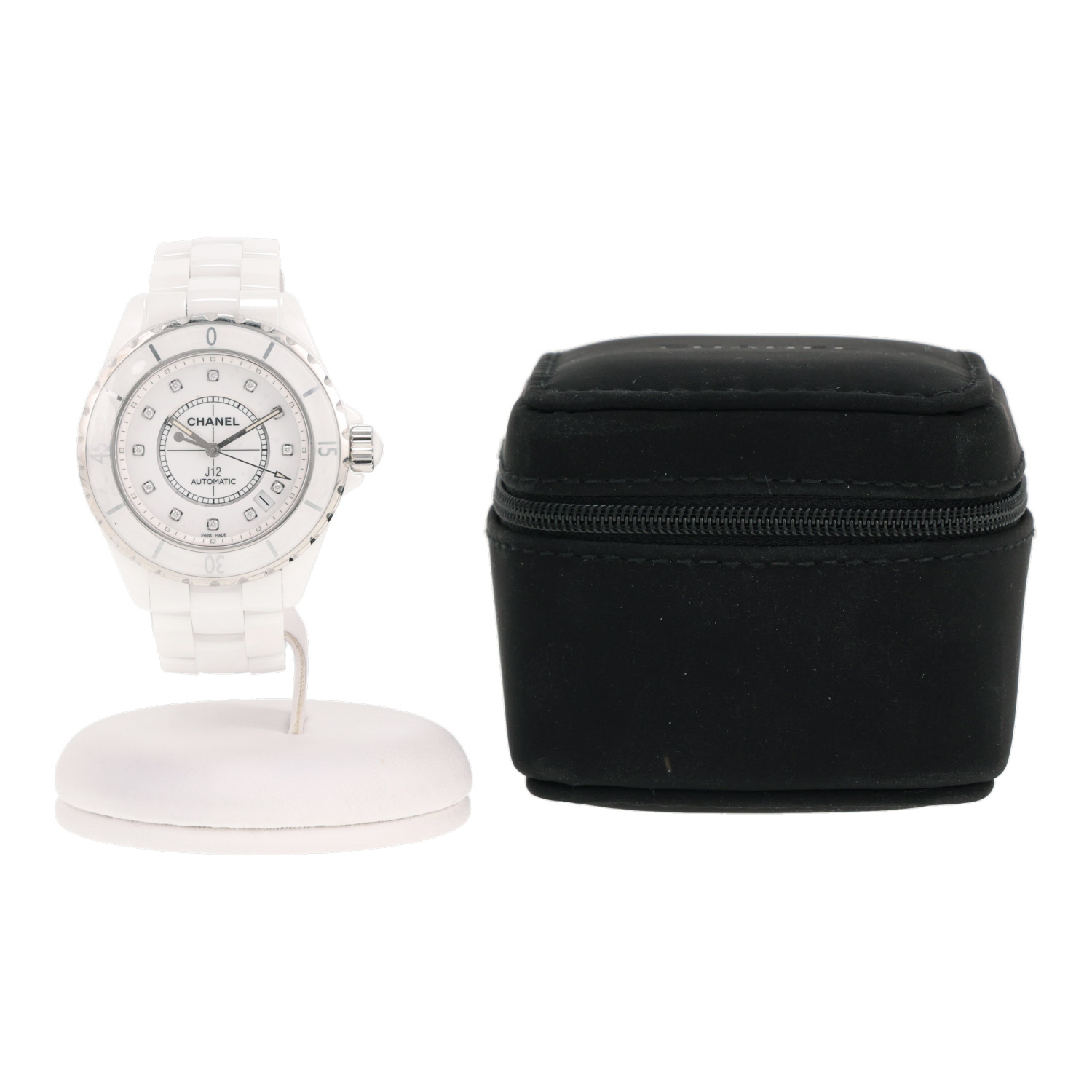 Orologio Chanel J12 in ceramica bianca, intorno al 2010
