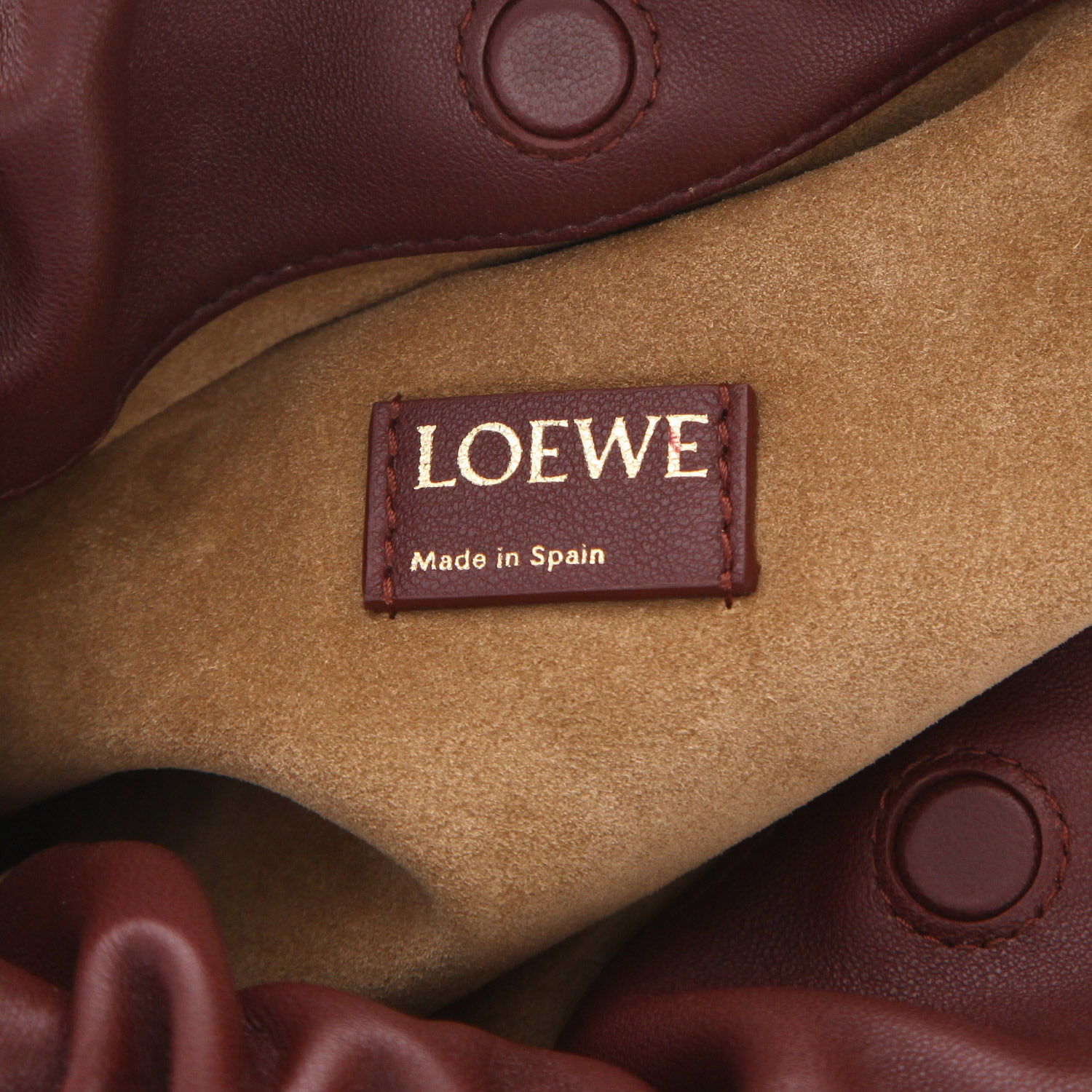 Sac à main Loewe  Flamenco Purse en cuir bordeaux - Detail D2