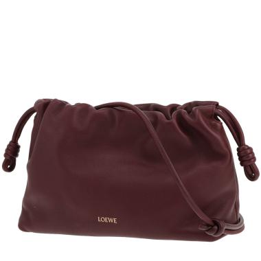 Bolso bandolera Loewe «Flamenco Knot» de piel de Bordeaux