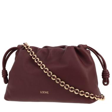Borsa Loewe  Flamenco Purse in pelle Bordeaux