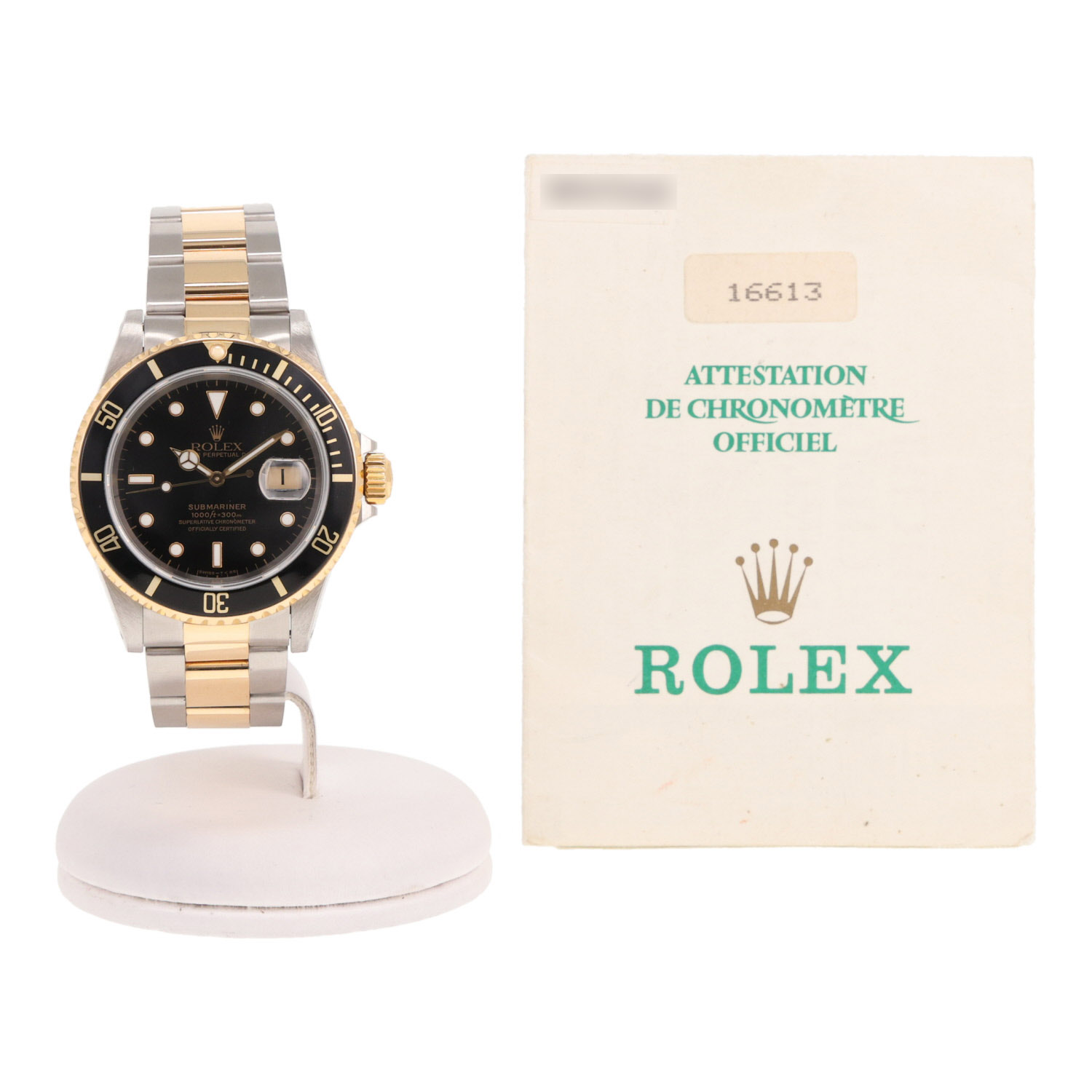 Orologio Rolex Submariner Date in oro e acciaio, rif.: Rolex - 16613, intorno al 1995