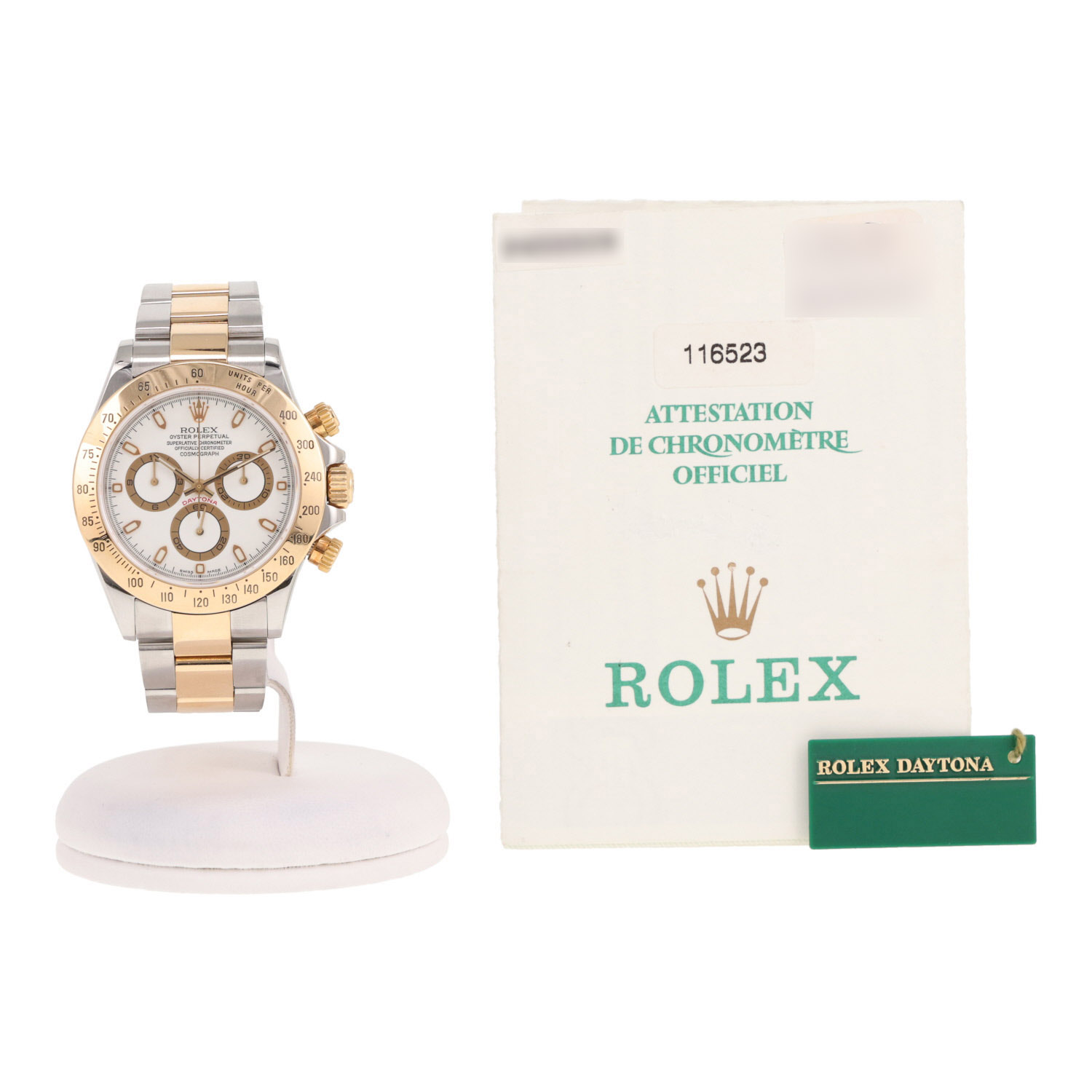 Reloj Rolex Daytona automático de oro y acero, ref.: Rolex - 116523, hacia el año 2000