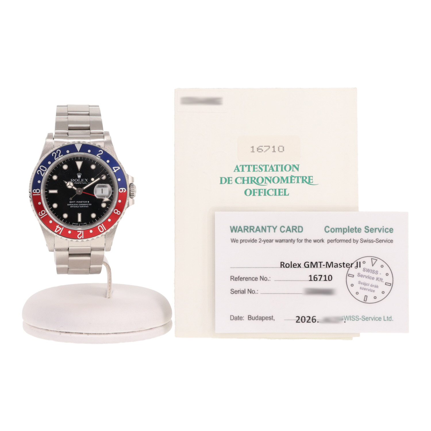 Montre Rolex GMT-Master II en acier Ref: Rolex - 16710  Vers 1993 - Detail D2