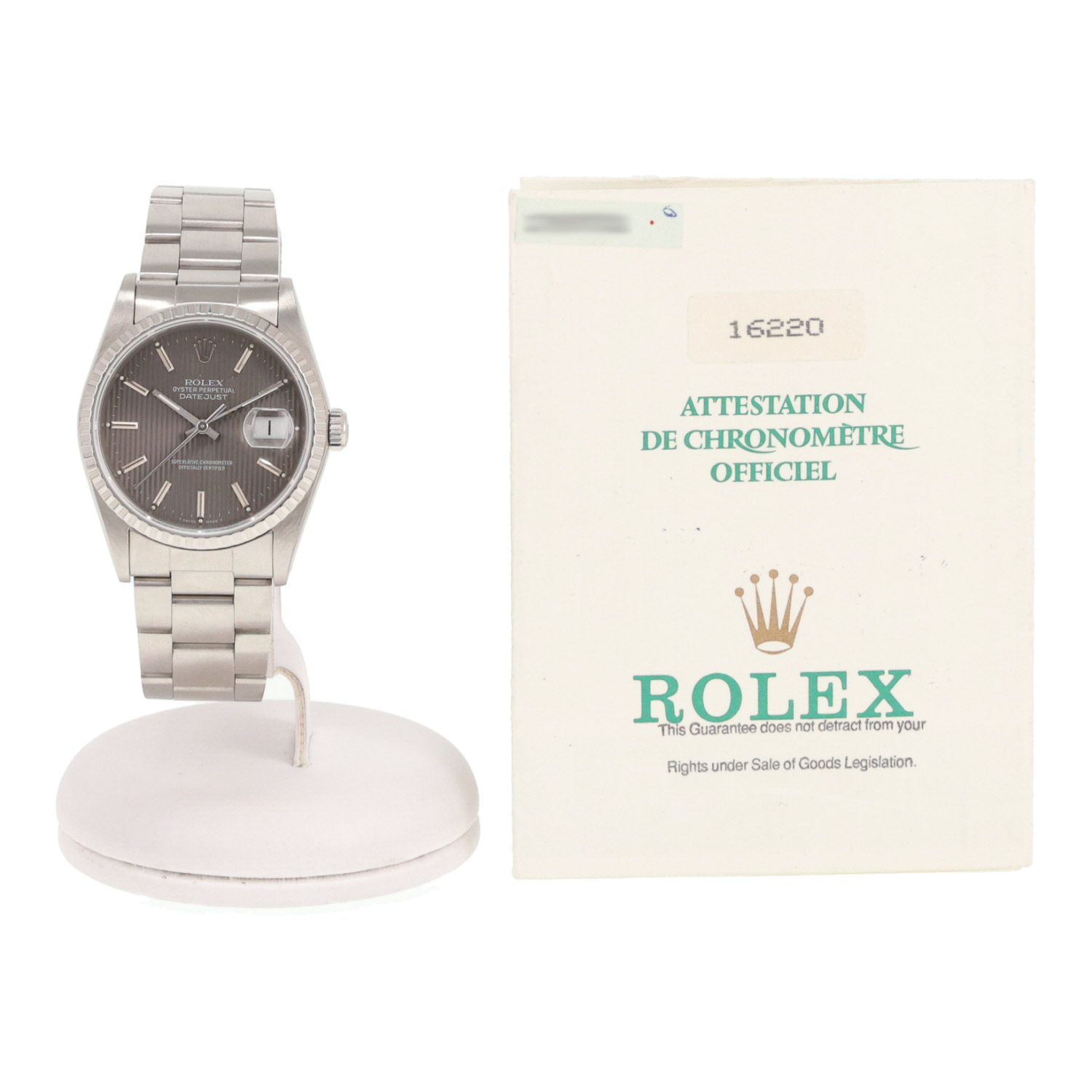 Orologio Rolex Datejust in acciaio, rif.: Rolex - 16220  Circa 1988
