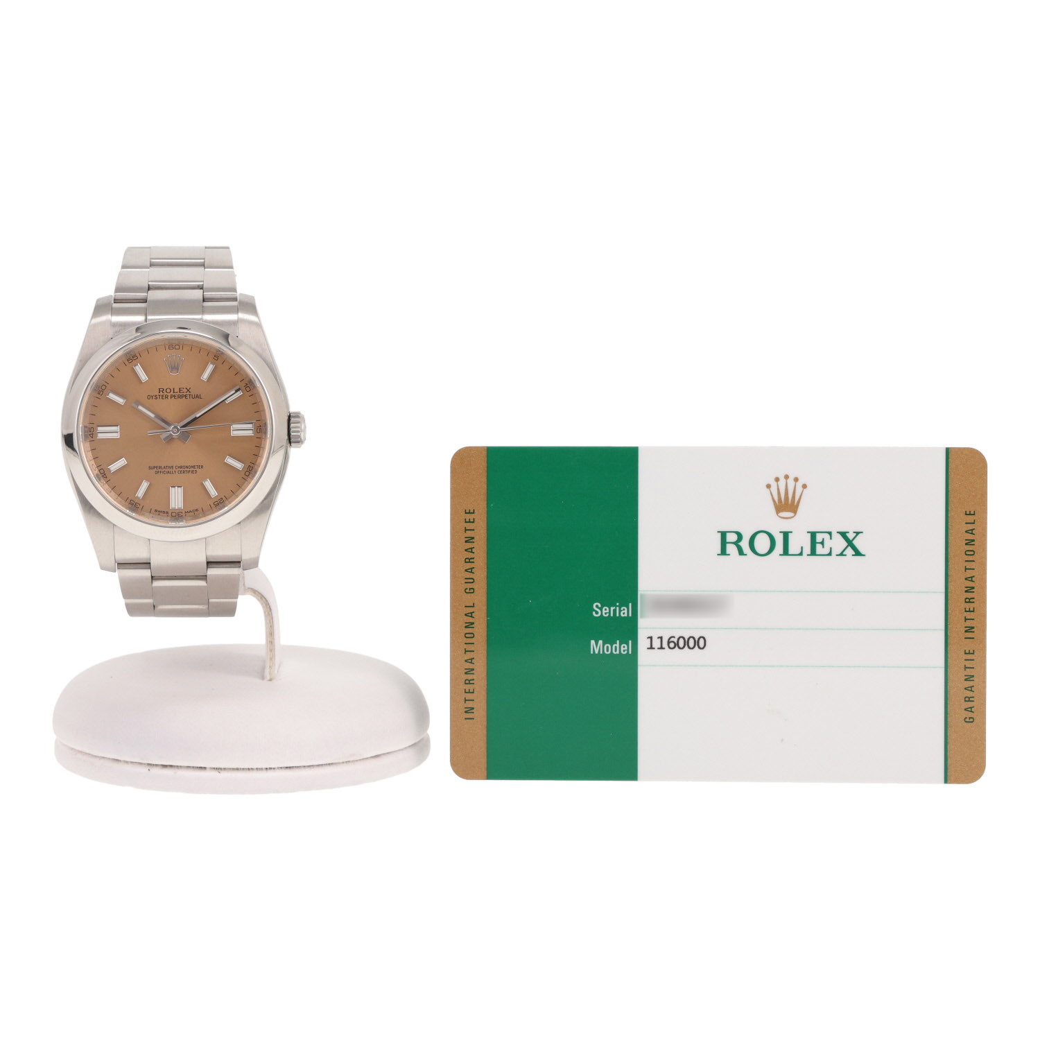 Reloj Rolex Oyster Perpetual de acero, ref.: Rolex - 116000, alrededor de 2018