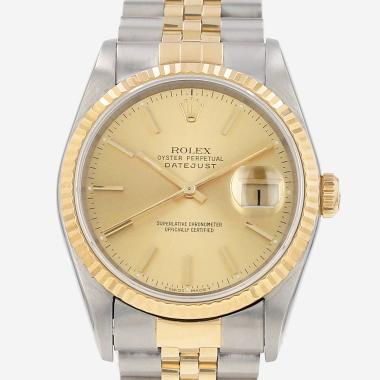 Montre Rolex Datejust en or et acier Ref: Rolex - 16233  Vers 1990