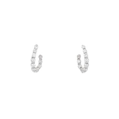 Paire de créoles Tiffany Co Vice Versa en platine et diamants