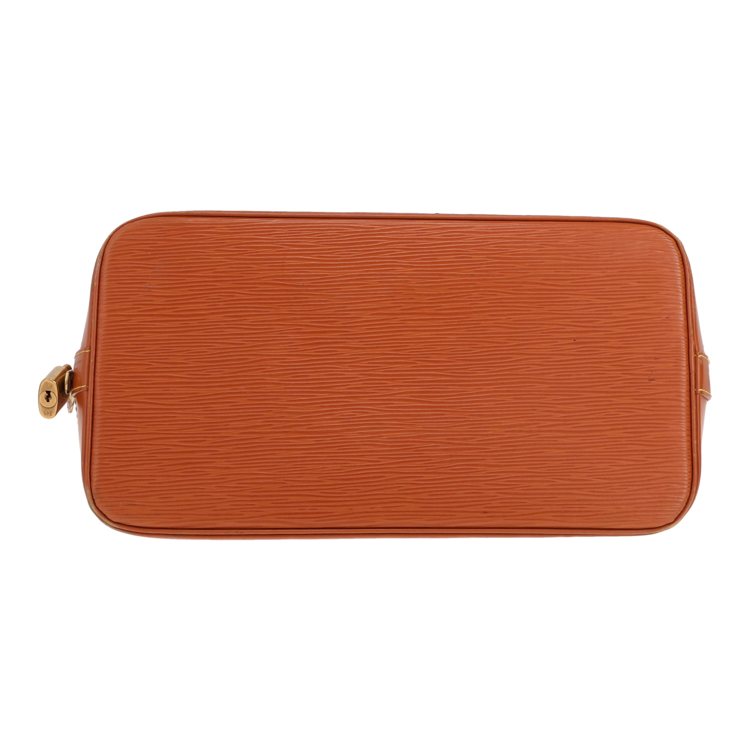 Louis Vuitton Alma medium handbag in brown Épi leather - Detail D1