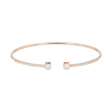 Pulsera «Le Cube Diamant» de Dinh Van, modelo mediano, en oro rosa y diamantes
