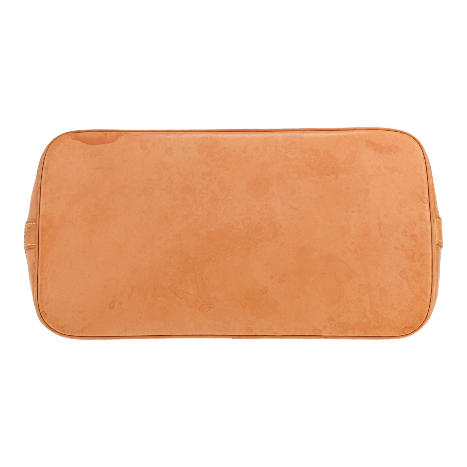 Louis Vuitton Alma handbag (small size) in brown Monogram canvas and natural leather - Detail D1