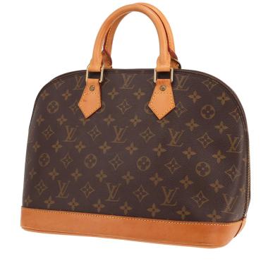 Borsa Louis Vuitton Alma, modello piccolo, in tela Monogram marrone e pelle naturale