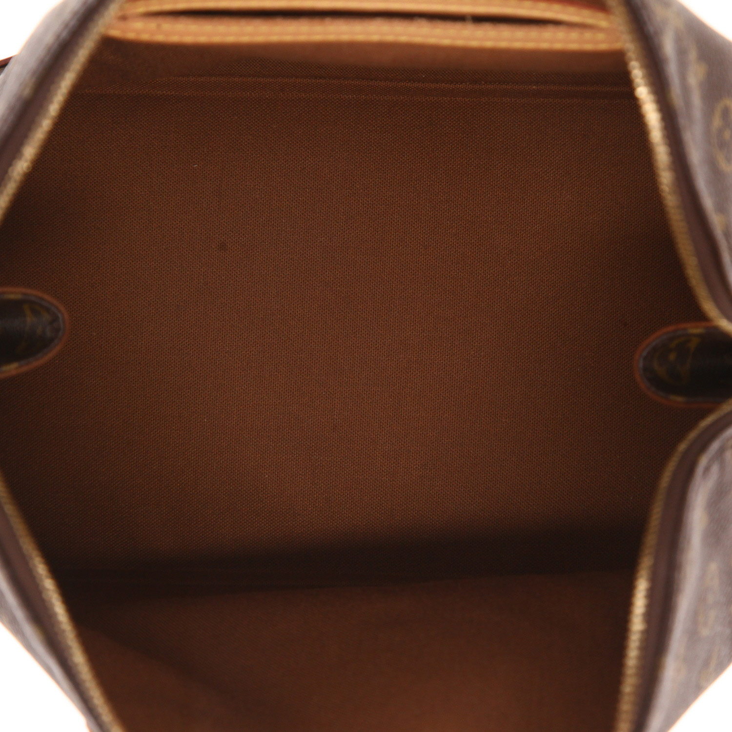 Bolso de mano Louis Vuitton Alma, modelo pequeño, de lona Monogram marrón y piel natural - Detail D3