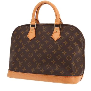 Bolso de mano Louis Vuitton Alma, modelo pequeño, de lona Monogram marrón y piel natural