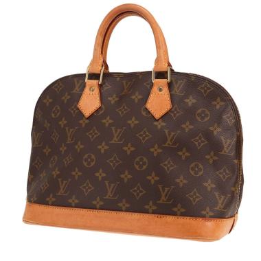 Bolso de mano Louis Vuitton Alma, modelo pequeño, de lona Monogram marrón y piel natural