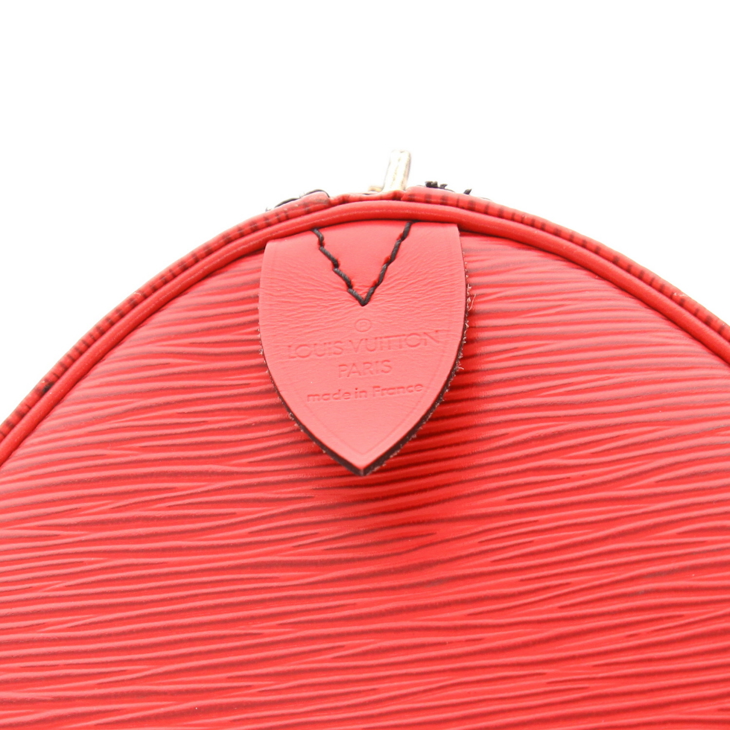 Sac de voyage Louis Vuitton  Keepall 50 en cuir épi rouge - Detail D2