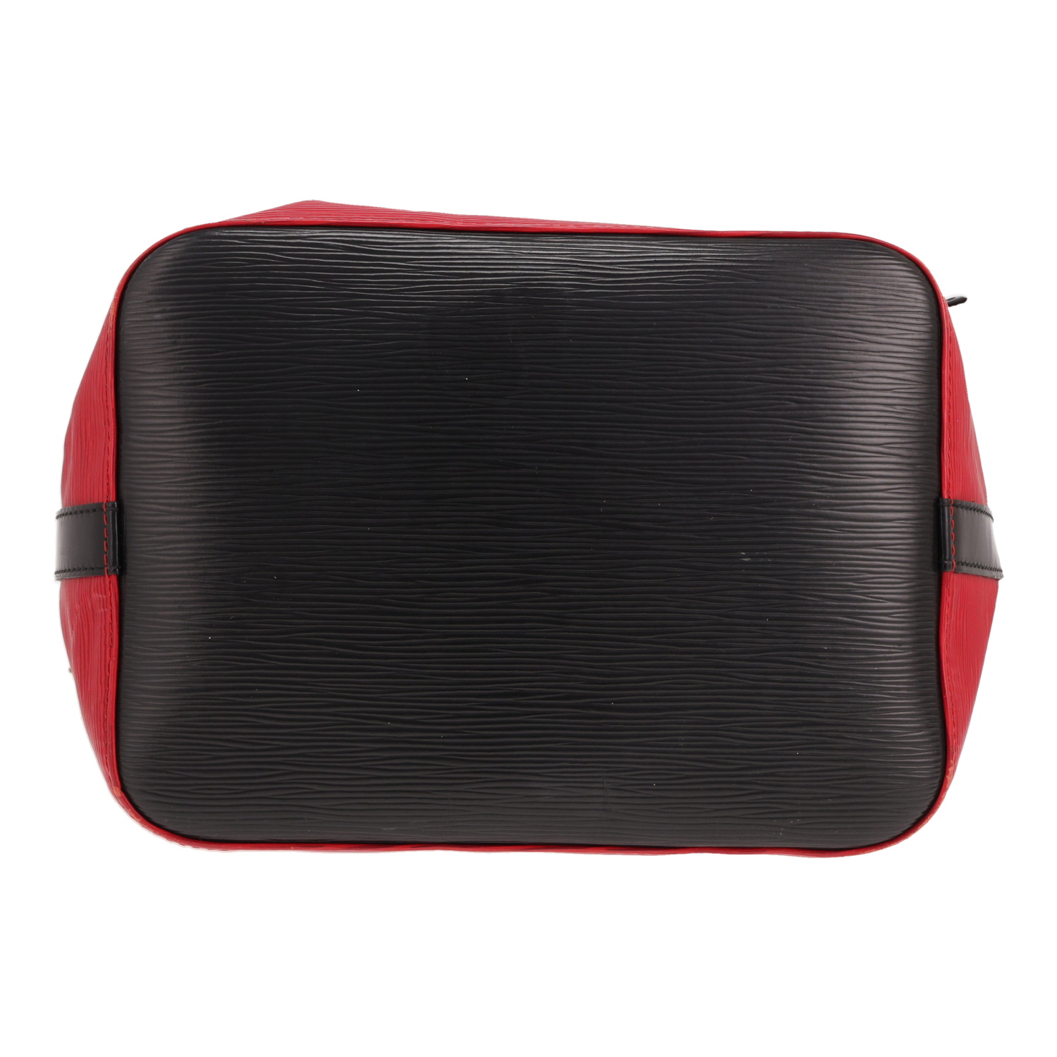Borsa Louis Vuitton Noé in pelle Épi rossa e nera - Detail D1