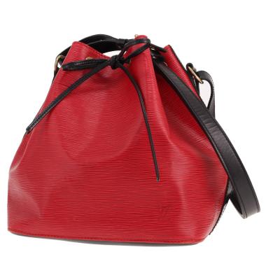 Borsa Louis Vuitton Noé in pelle Épi rossa e nera