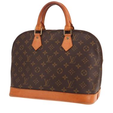 Borsa Louis Vuitton Alma, modello medio, in tela Monogram marrone e pelle naturale