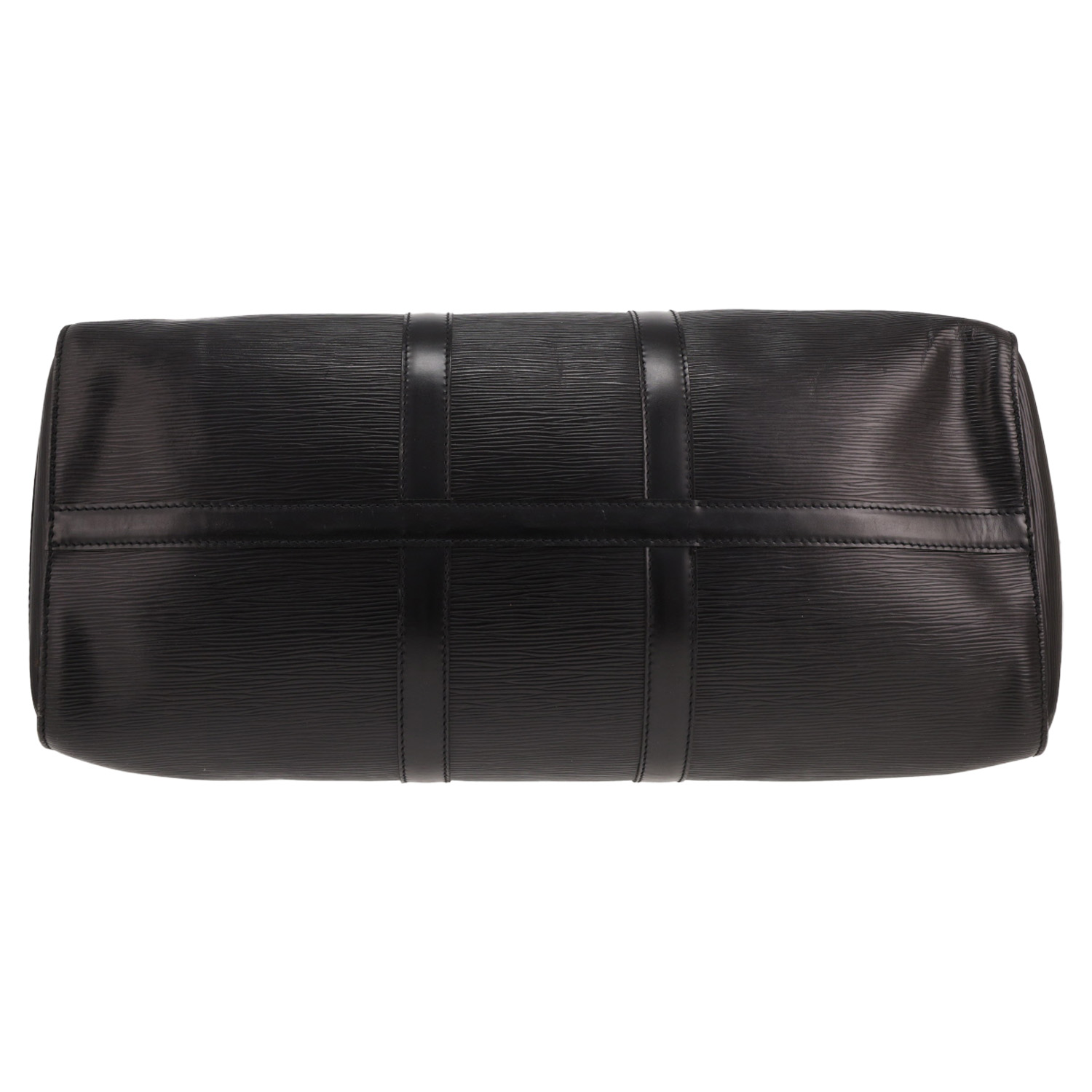 Borsa da viaggio Louis Vuitton Keepall 50 in pelle Épi nera - Detail D1