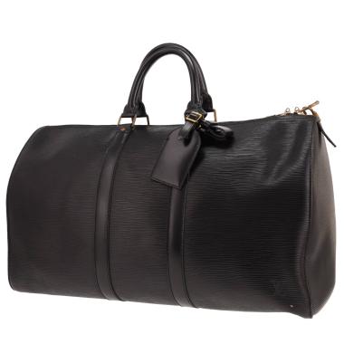 Bolsa de viaje Louis Vuitton Keepall 50 de piel Épi Noir