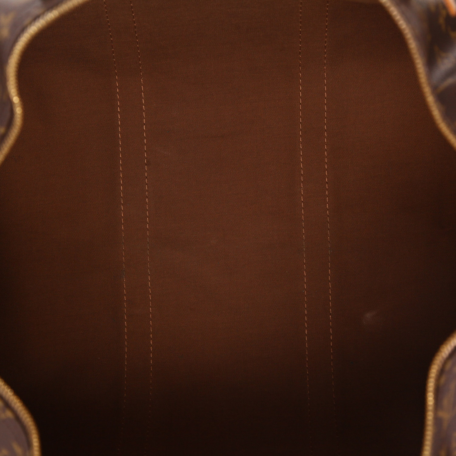 Borsa da viaggio Louis Vuitton Keepall 55 in tela Monogram marrone e pelle naturale - Detail D3