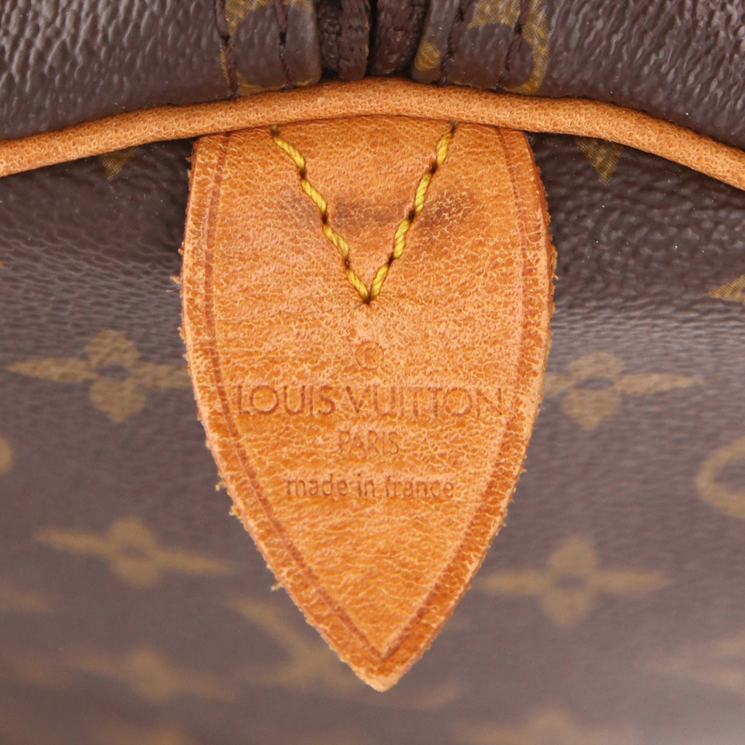Sac de voyage Louis Vuitton  Keepall 55 en toile monogram marron et cuir naturel - Detail D2