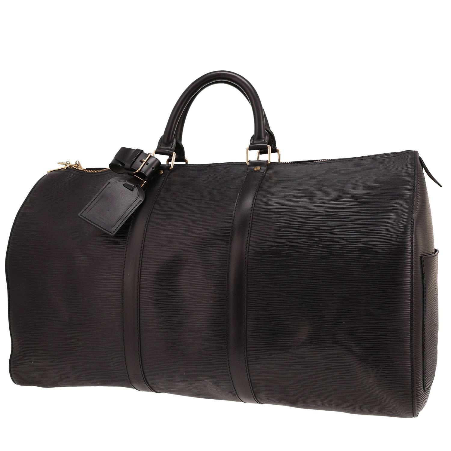Sac Keepall 55 Louis Vuitton Cuir Épi Noir 1996 Occasion