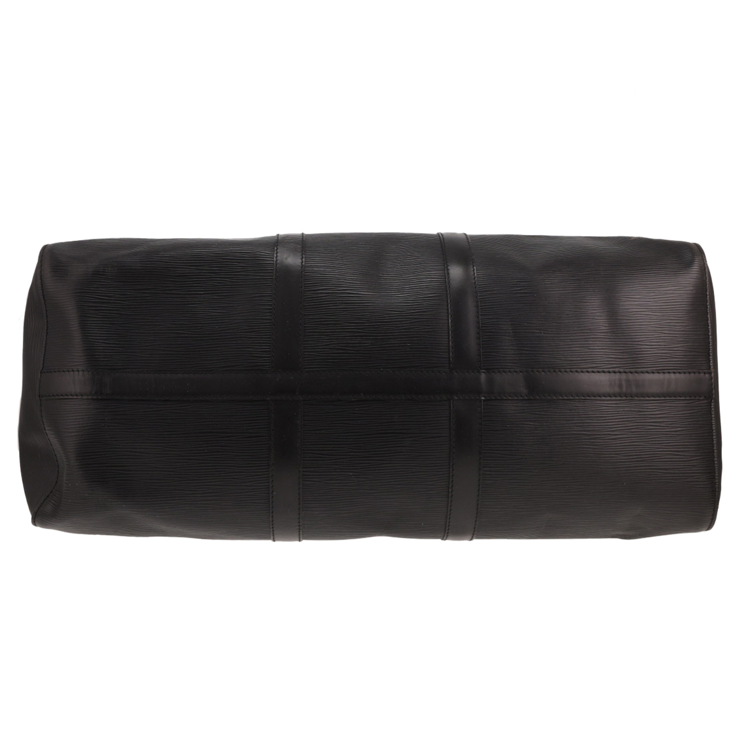 Bolsa de viaje Louis Vuitton Keepall 55 de piel Épi Noir - Detail D1