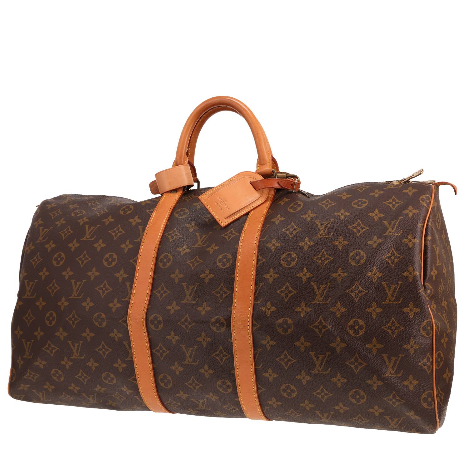 Keepall 55 Louis Vuitton monogram marron 1984 occasion