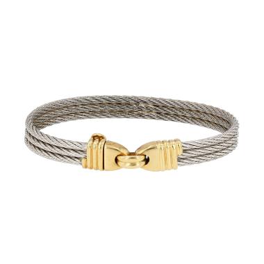 Bracciale Fred Force 10 in oro giallo e acciaio