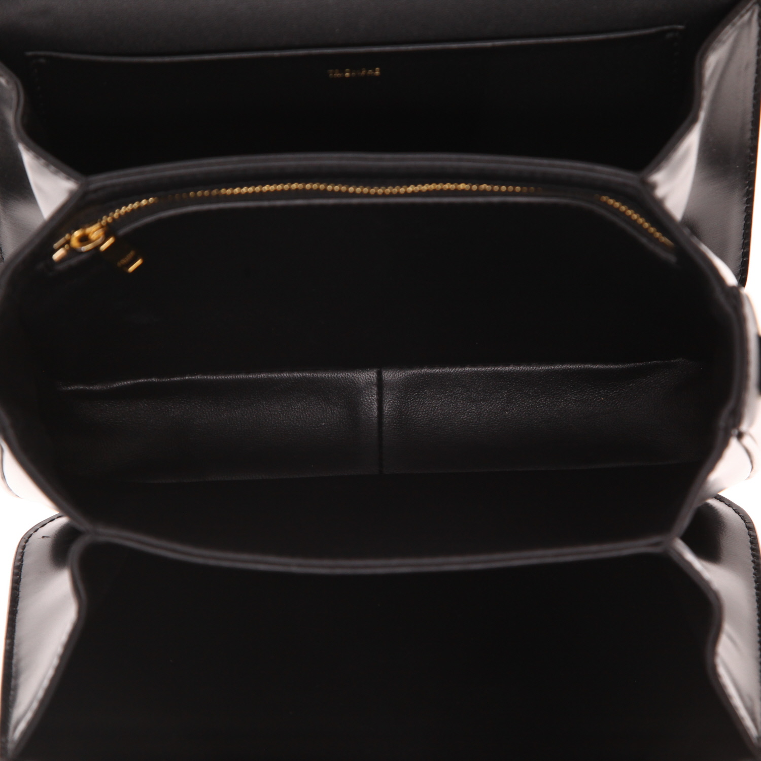 Sac bandoulière Celine  Triomphe en cuir noir - Detail D3