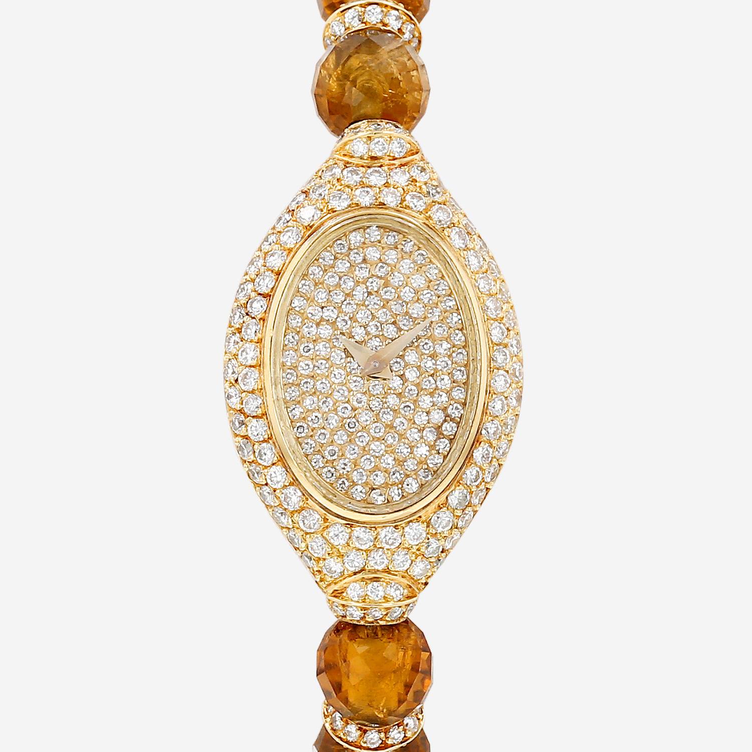 Reloj Vacheron Constantin vintage de oro amarillo con diamantes. Hacia 1970